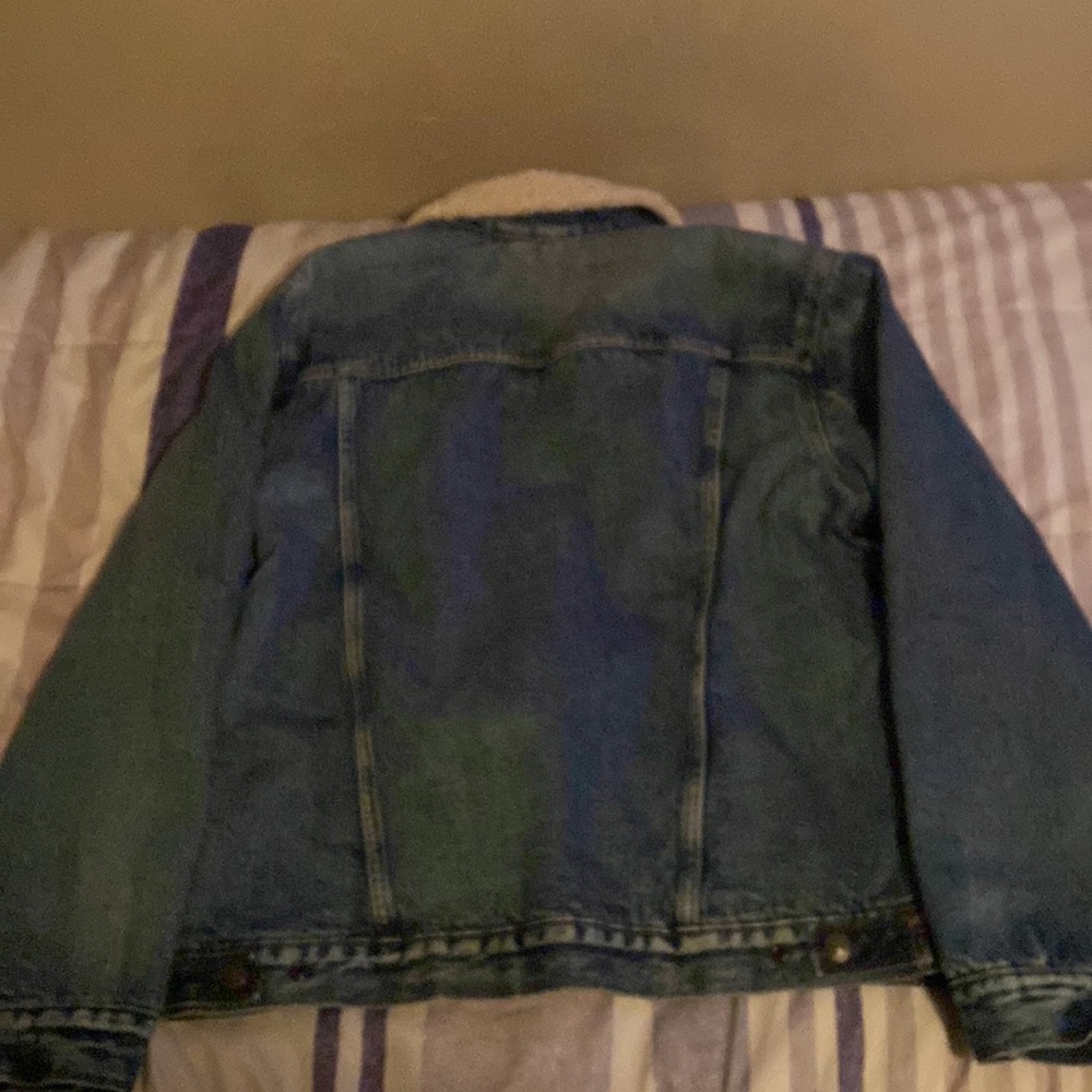 GAP Sherpa-Lined Non-Stretch Jean Jacket for Men - Picture 6 of 6